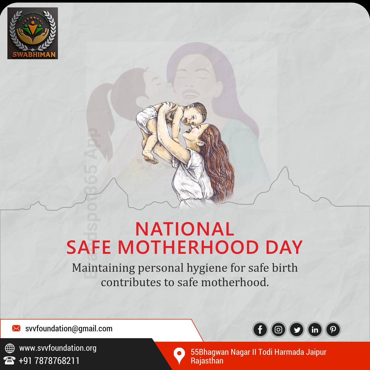 The #NationalSafeMotherhoodDay is observed to raise awareness among women about good healthcare practices and to ensure that pregnant women and new mothers have access to proper prenatal and postnatal care.