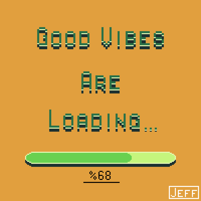 Jeffpixelart's tweet photo. Good Vibes Are Loading ...
#ドット絵 #pixelart #gamedevelopment https://t.co/T1SlpL8dMg