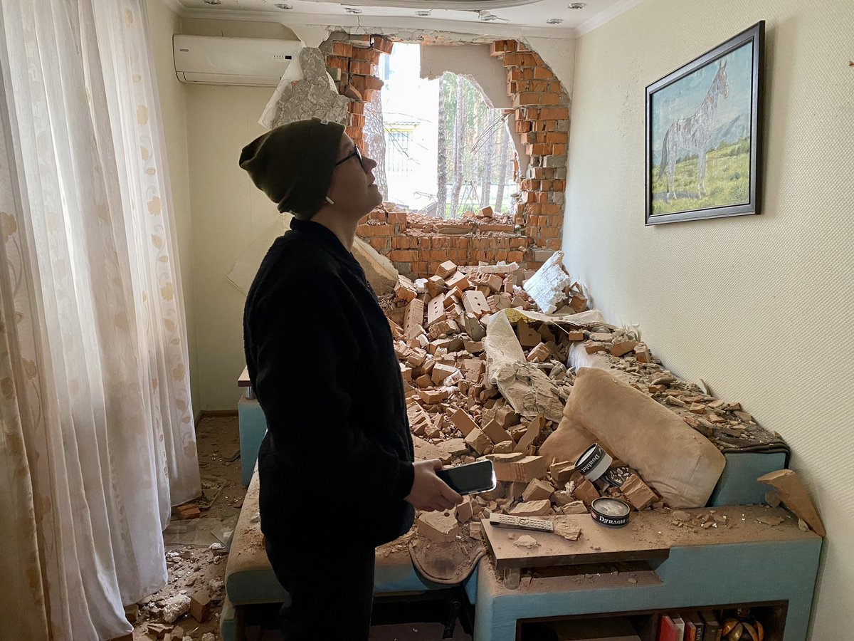 richardgaisford's tweet photo. Imagine coming home for the first time and finding this. We’ve been in Irpin today, as residents are allowed back in to the city to see just how bad things really are. https://t.co/nd1EvjMbso