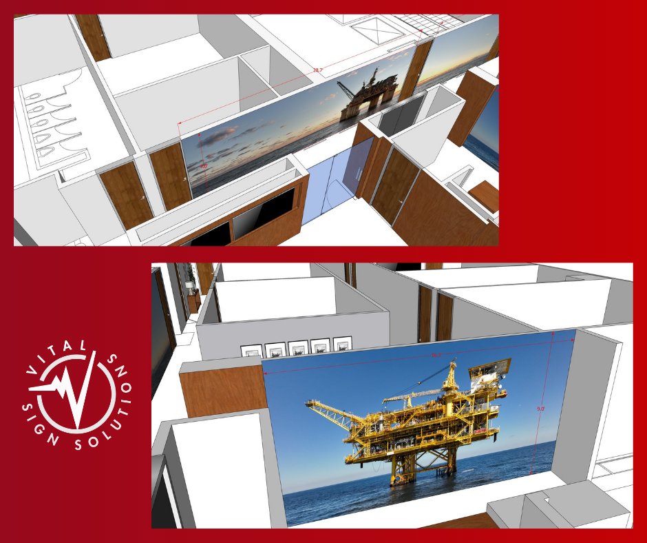 VSignSolutions's tweet image. Make your business stand out by installing captivating wall murals!   

We are working with Deutser on a large wall mural project for QuarterNorth Energy. See the mock ups. 

Contact us for your signage needs in Houston, TX: 
346-307-7557 
vitalsignsolutions.com