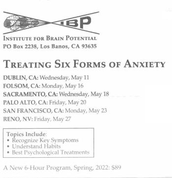 We get a lot of mail for the former tenants at our place and it looks like the Instutute for Brain Potential has nailed the Six Forms of Anxiety