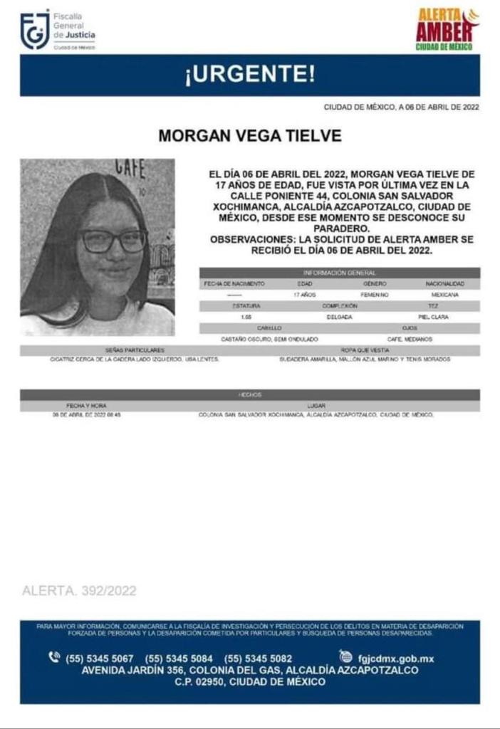 HMeridiano's tweet photo. #ServicioSocial Ayuda para localizar a Morgan Vega Tielve de 17 años. Fue vista por última vez en la alcaldía Azcapotzalco, CDMX. https://t.co/lORBsjjHuK