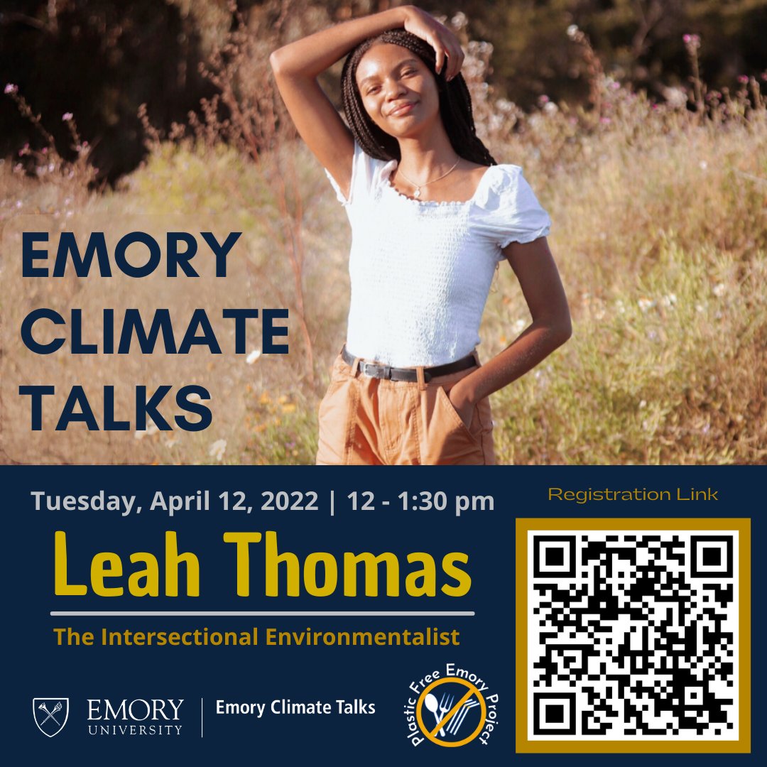 EmoryClimTalks's tweet photo. TOMORROW! ECT in partnership with Plastic Free Emory welcomes @Leahtommi
 for a conversation about her work and new book. Zoom registration link: https://t.co/OziCp038Jy (3/12 at 12:00 EDT)
#intersectionalenvironmentalist
#greengirlleah
@emorycollege
 @isxenviro
 @esaikawa https://t.co/btTSllp2By