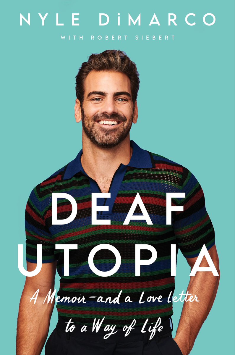 NyleDiMarco's tweet photo. yes, v aware you’re seeing DEAF TOP at first glance but anyway my book is out next week!! 

link in bio to preorder yours NOW and… ready set goooooo #DeafUtopia https://t.co/nqP8zFLdsR