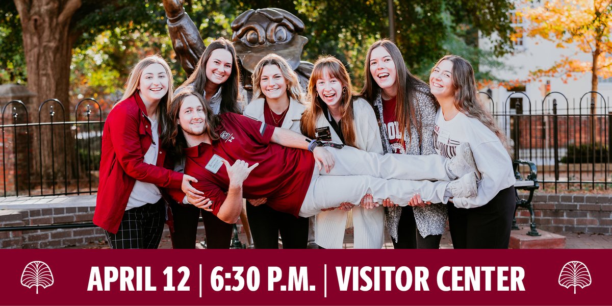 Want to learn more about what it's like to be a University Ambassador? Join us for an information session tomorrow night (4/12) at 6:30 p.m. at the Visitor Center. Ready to apply now? ➡️ apply.sc.edu/register/uaap22