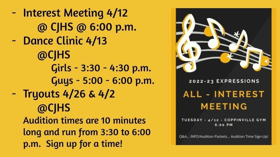 Coppinville Junior on Twitter "Don't miss these important dates for