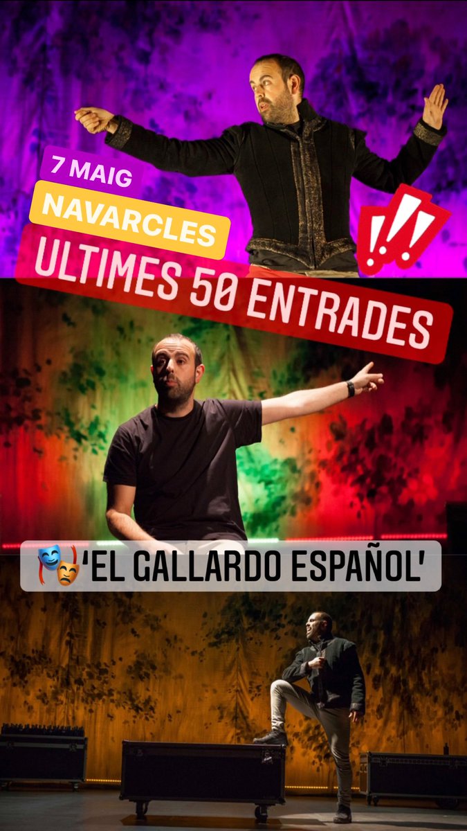 rebotnavarcles's tweet photo. ENCARA HI ETS A TEMPS!!! S’ACABEEEEN!!!🎟🐐🐐🐐💨
Comprar entrades a:
https://t.co/uDSDoqX6NG

@enpeyu @lacreuetacc   #rebotnavarcles #teatre #navarcles https://t.co/b0rqYDoX9k