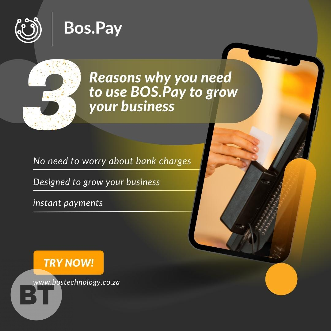 These are just three of the many reasons to switch over to our app. 

Download BOS.Pay to learn more:
bostechnology.co.za
#socialdistance
#money
#BOS.Pay
#crypto
