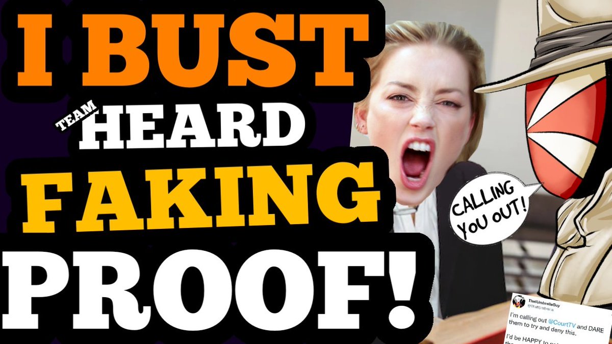 ThatUmbrella's tweet photo. BUSTED! Court TV FAKES VIDEO "PROOF" to SHILL AMBER HEARD! 

SHARE!!!!!
Help me CALL OUT Court TV for FAKING EVIDENCE and LYING to ATTACK Johnny Depp! 

Link: https://t.co/VNjlleEvDL https://t.co/vyvImuKLhV