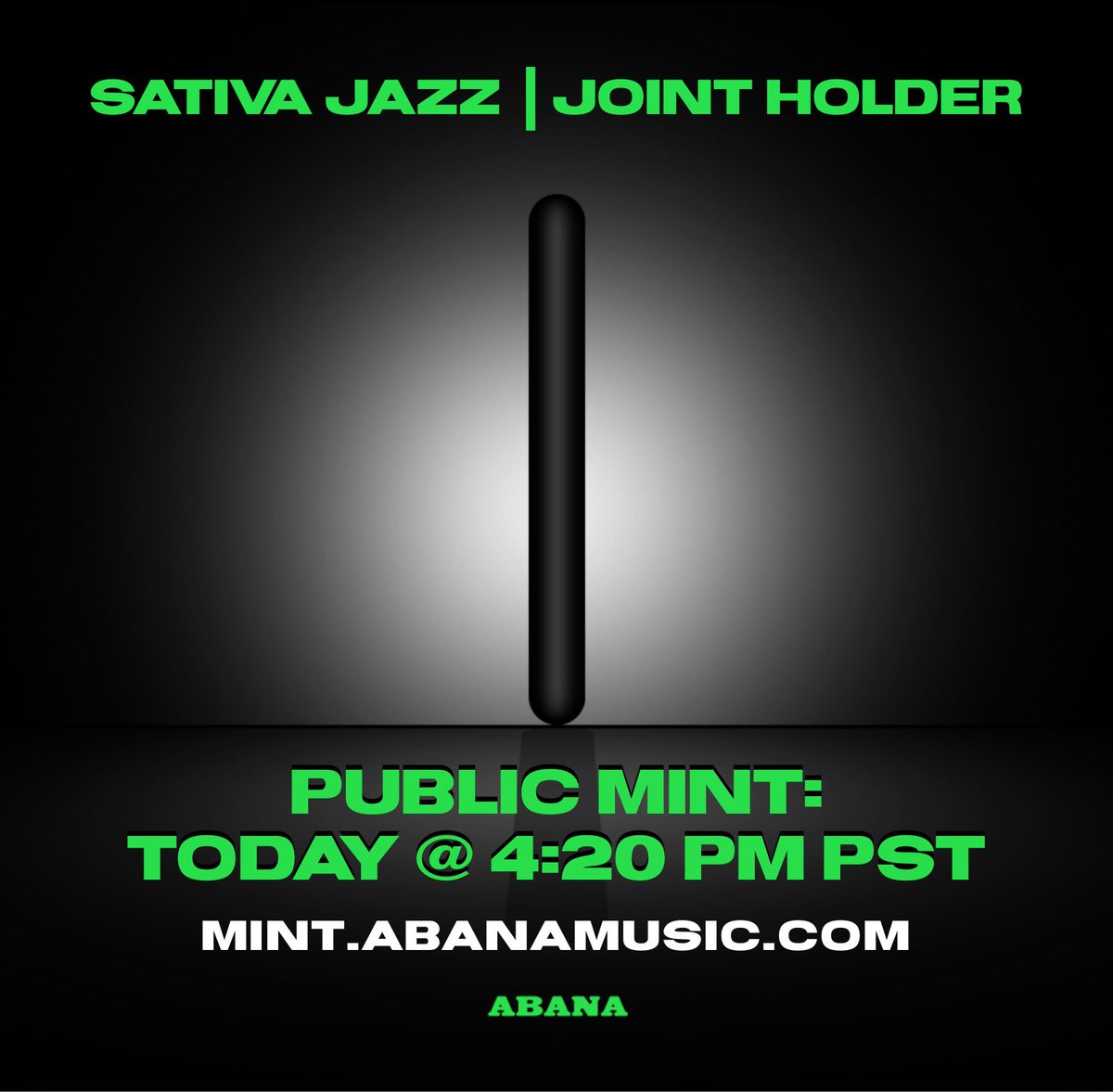 Public Mint of the Sativa Jazz | Joint Holder is TODAY! Come join my twitter spaces @ 4:20 PM PST to hear more about myself &amp; the project!❤️‍🔥🎺💨 

Link in bio for more info 🧪

x.com/i/spaces/1vOxw…

#MusicNFT