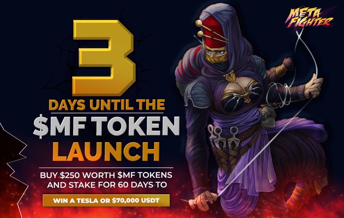 3 more days to go before the grand event! 🚀

Mark the dates. Get ready to witness the biggest revolution of the gaming industry! 🔥

#TGE #NFTGaming #BlockchainGame #PlayToEarn #P2E