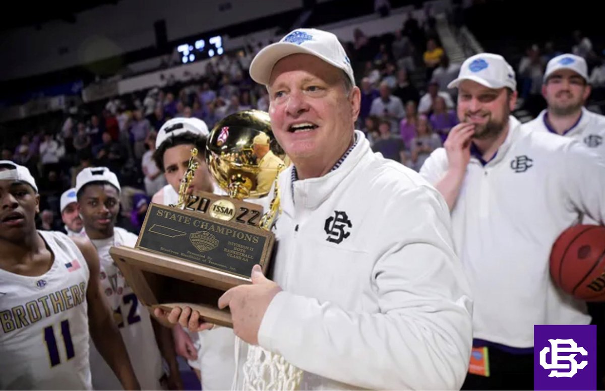 CBHSbasketball's tweet photo. Congratulations to head coach, Bubba Luckett, who was named Commercial Appeal’s Coach of the Year for basketball!  🏆 
#TheBrotherhood | #GoBrothers https://t.co/bSYRXUuqSO