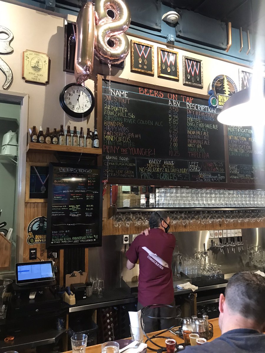 joewannabeer's tweet photo. Managed to get some Pliny The Younger (pretty sure it was the last keg) down at @RussianRiverBC followed by insane pizza bites and some blind pig. Yum https://t.co/Johm8Y5oQP