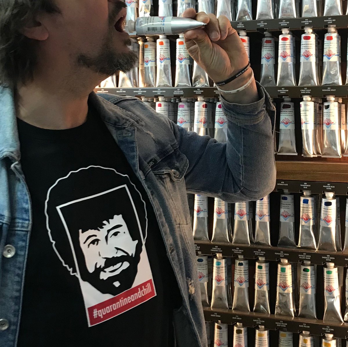 Poehashirts's tweet photo. Remember those good resolutions you made during Covid-time? Do you still live up to those promises? I hope you do...
#quarantineandchill #socialdistancing #postcorona #aftercovid #kunstkasten #corona #covid #albertcamus  #bobross #bobrossschilderij #schilderenmetbobross https://t.co/K63vJhKG4f