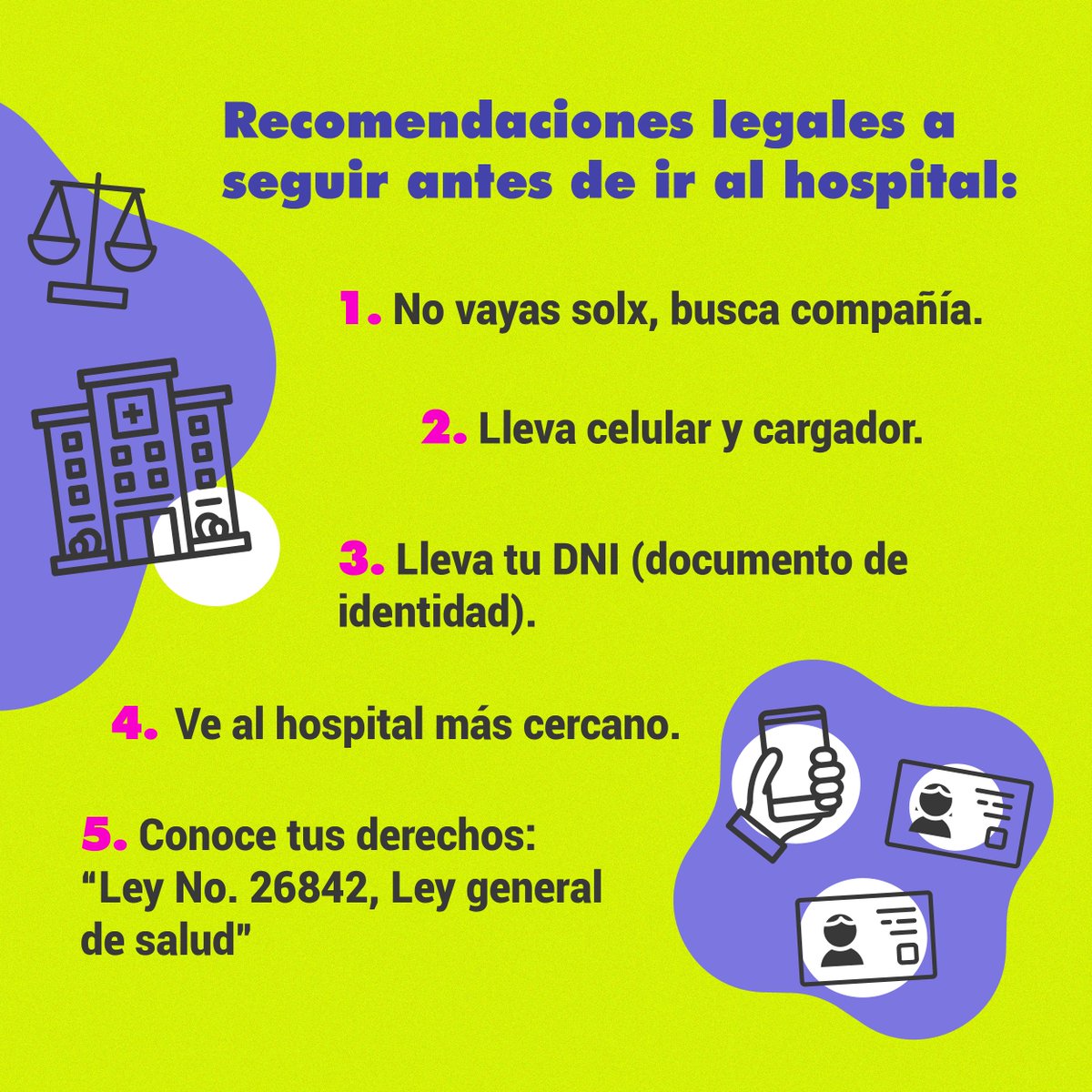 Justiciaverdepe's tweet photo. #ConocetusDerechos |📢 ¿Sabes qué hacer si necesitas una #atención post-#aborto? una emergencia médica como esta debe ser atendida sin demora y sin condicionamientos. Pero, ¿Qué sucede si el personal de salud te criminaliza? Aquí te damos información legal para tomar en cuenta👇 https://t.co/UAXm4OJ18u