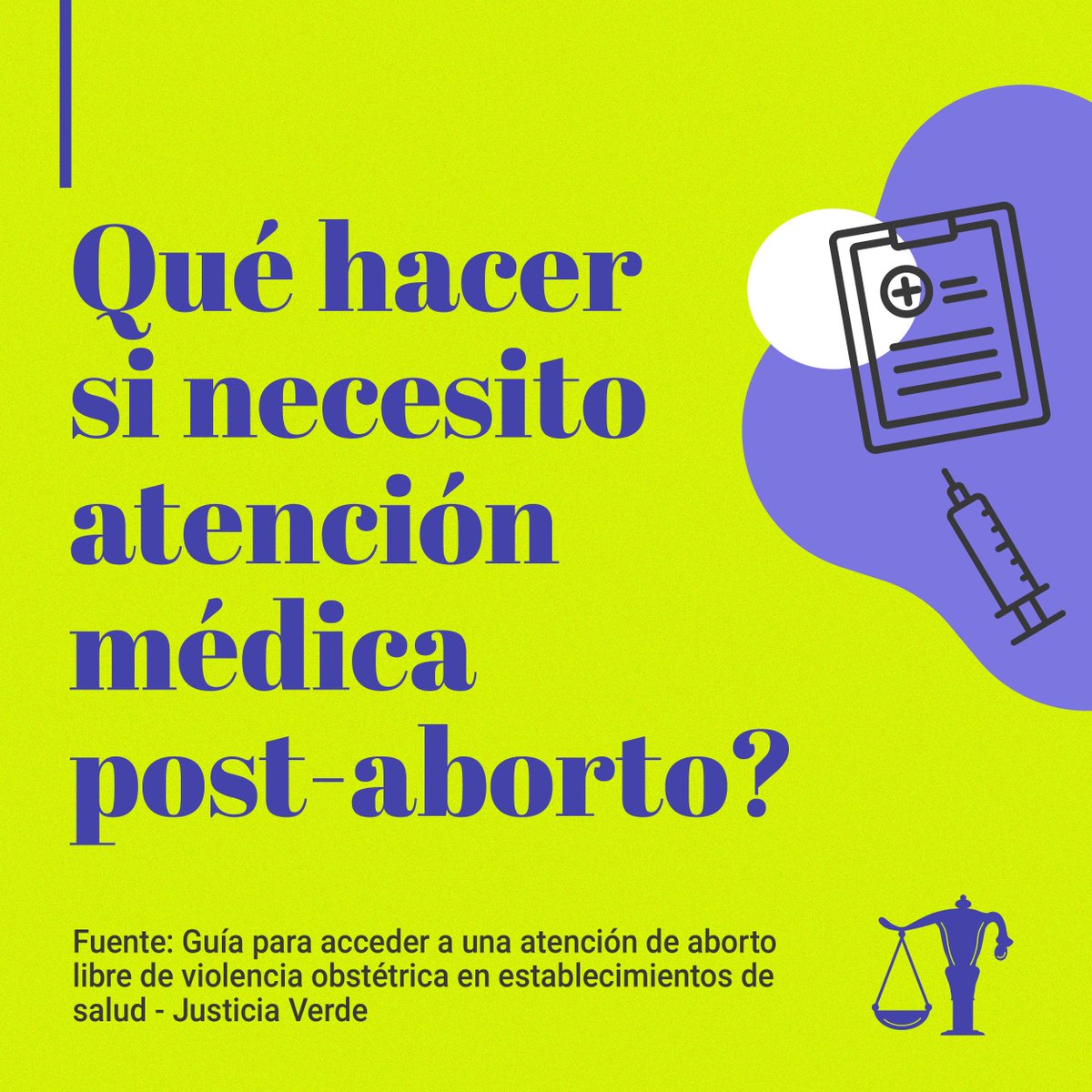 Justiciaverdepe's tweet photo. #ConocetusDerechos |📢 ¿Sabes qué hacer si necesitas una #atención post-#aborto? una emergencia médica como esta debe ser atendida sin demora y sin condicionamientos. Pero, ¿Qué sucede si el personal de salud te criminaliza? Aquí te damos información legal para tomar en cuenta👇 https://t.co/UAXm4OJ18u