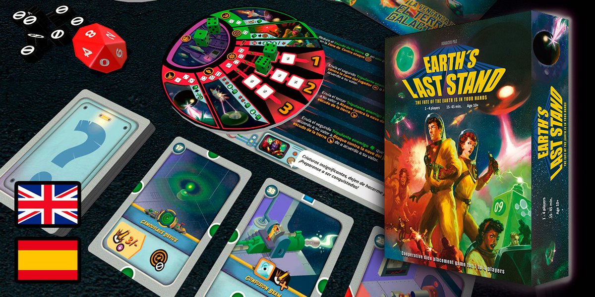 EarthLastStand_'s tweet photo. Now available on english and spanish.

Play it on tabletop simulator:
https://t.co/WksDjeoyAe

Any question and feedback is really appreciated 😊
This game is not finished yet.

#boardgames #tabletopgaming #tabletopsimulator  #boardgame #solitaire #dicegame #space #scifi https://t.co/gHpDir7bJ8