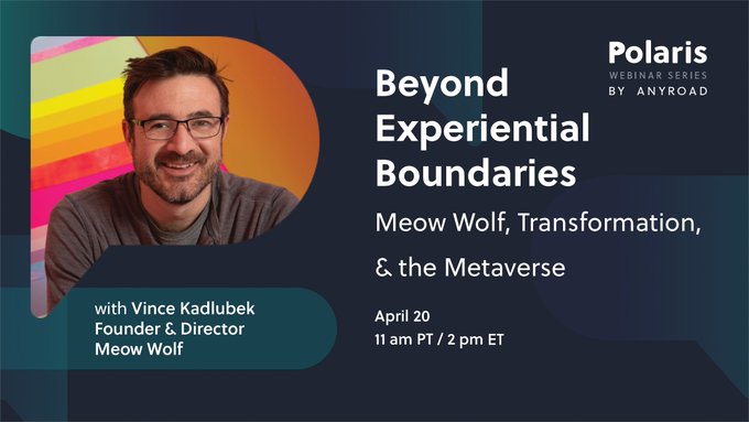 yaffetome's tweet photo. Excited to interview the founder of @MeowWolf on 4/20 about everything from the #Metaverse to immersive art! 
Interested in joining? https://t.co/aBAuvgxWIy https://t.co/2Yrrs8OGzD