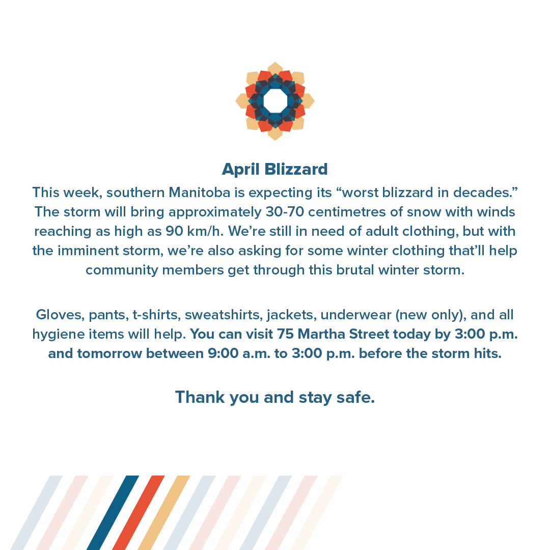 MainStProject's tweet photo. A statement and donation call-out from MSP regarding the upcoming Winnipeg winter storm.
#MSPBuildingStability #MBStorm #WPGStorm https://t.co/w8wO1BtQqB