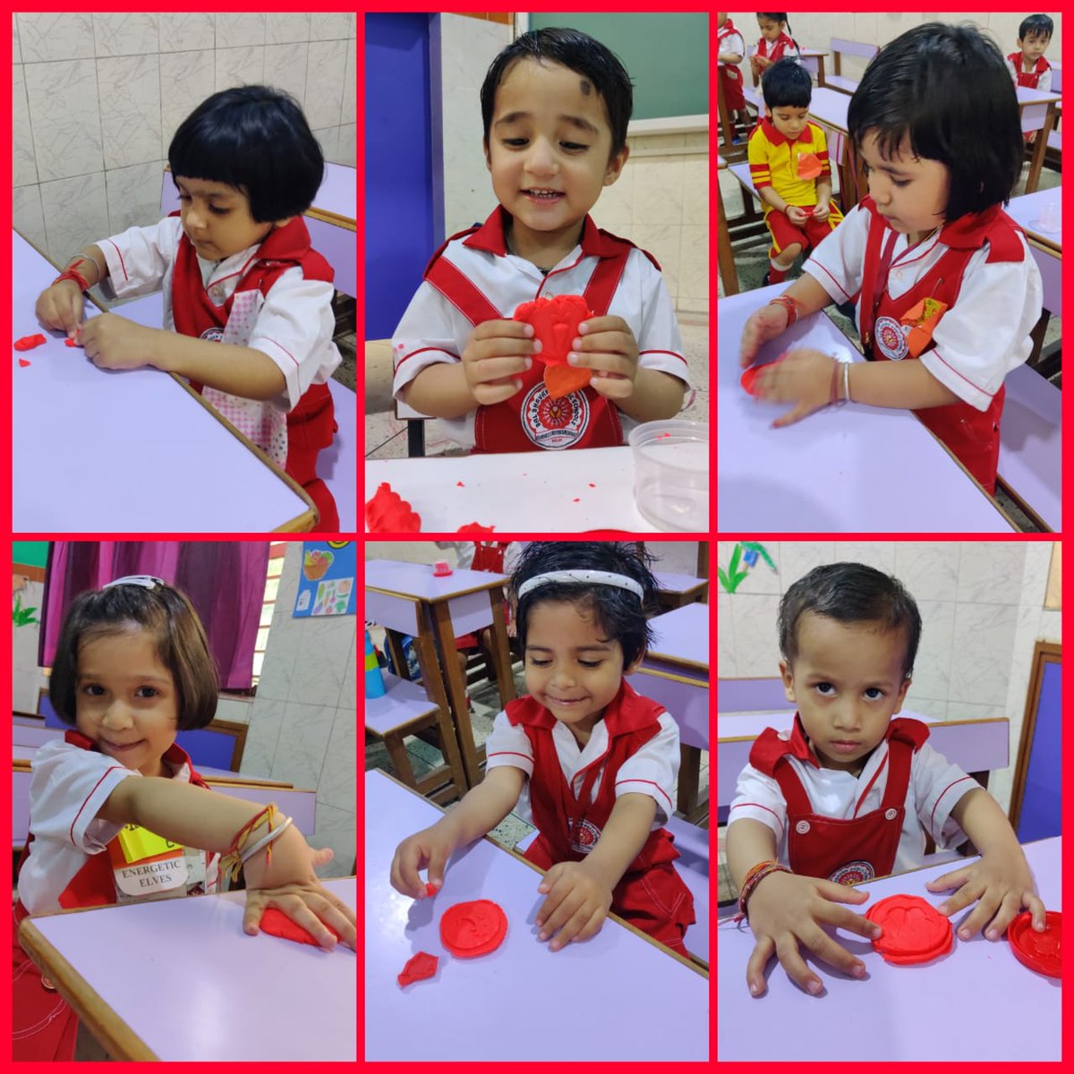 DograRuchika's tweet photo. Little Balbhavanites had a fun day where they enjoyed ❤Red colour day with play dough and water colours. Here are some glimpses of it! #redcolourday @BBPSMV @vividh87 @KavitaMehrotra7 @PoonamGoyaltp @JyotiSh57779441 @cbseindia29 @Flipgrid @EduMinOfIndia @MicrosoftEDU @BBC @ndtv https://t.co/vp7vgc6K1e