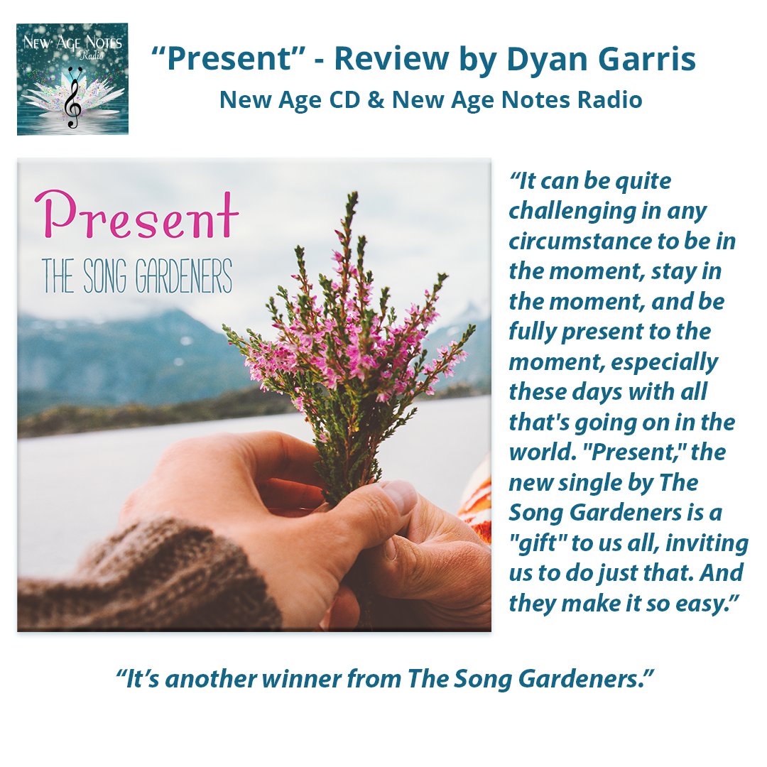 Thank you to Dyan Garris for the wonderful review of The Song Gardeners' single, "Present," which drops tomorrow. Save and stream tomorrow here: lnk.dmsmusic.co/thesonggardene…
Read the full review:
newagecd.com/song-gardeners…

#newmusicalert #thesonggardeners #newagepop #newmusicmonday