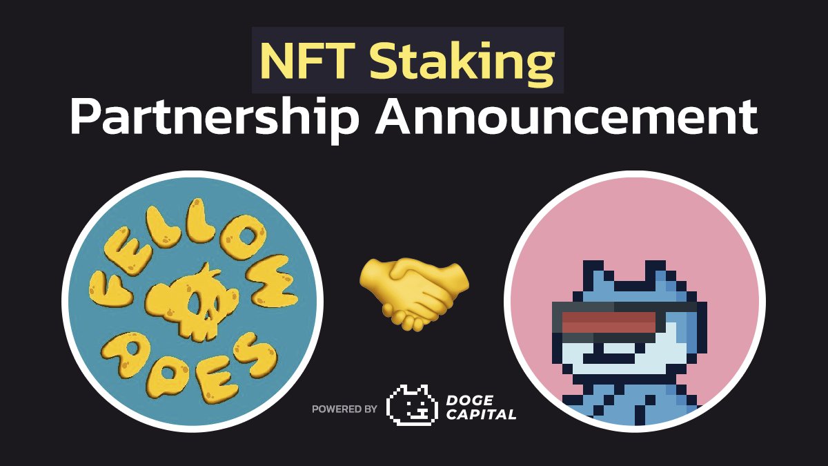 dogecapitalhq's tweet photo. gm doges!

We are proud to announce a successful staking integration for @FellowApes  

It was great working with such an epic team and we look forward to a continued partnership. https://t.co/jRlacMecoh
