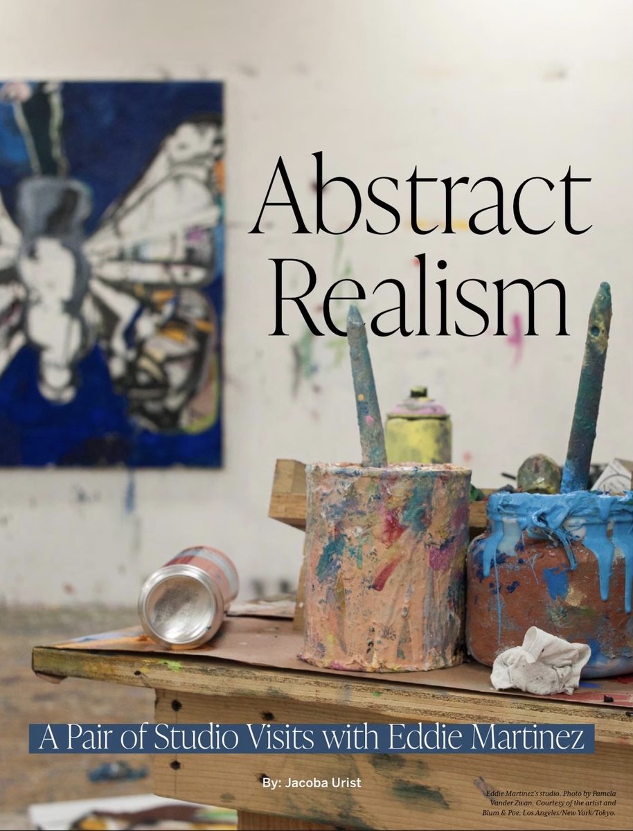 The Canvas Monthly's latest issue just dropped with two new studio visit interviews of mine. If you aren't a subscriber yet, you are missing out. 1/2: Eddie Martinez