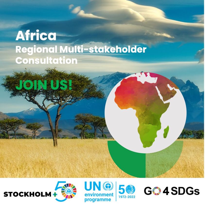 Save the date : Africa Regional Multi-stakeholder Consultations these 12-13 April 2022, In the lead-up to  #Stockholm50 @UNEP_Africa @UNEP @StockholmPlus50 
JOIN US !!! #OnlyOneEarth #GO4SDGs #GlobalGoals
Here more details here : stockholm50.global/processes/regi…