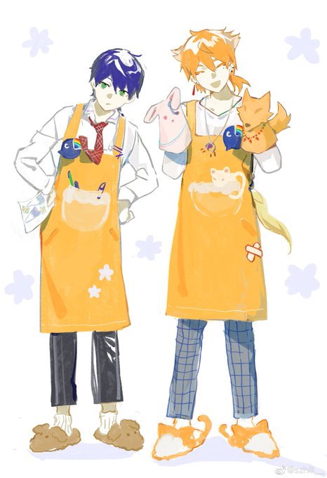 「male focus oven mitts」 illustration images(Oldest)