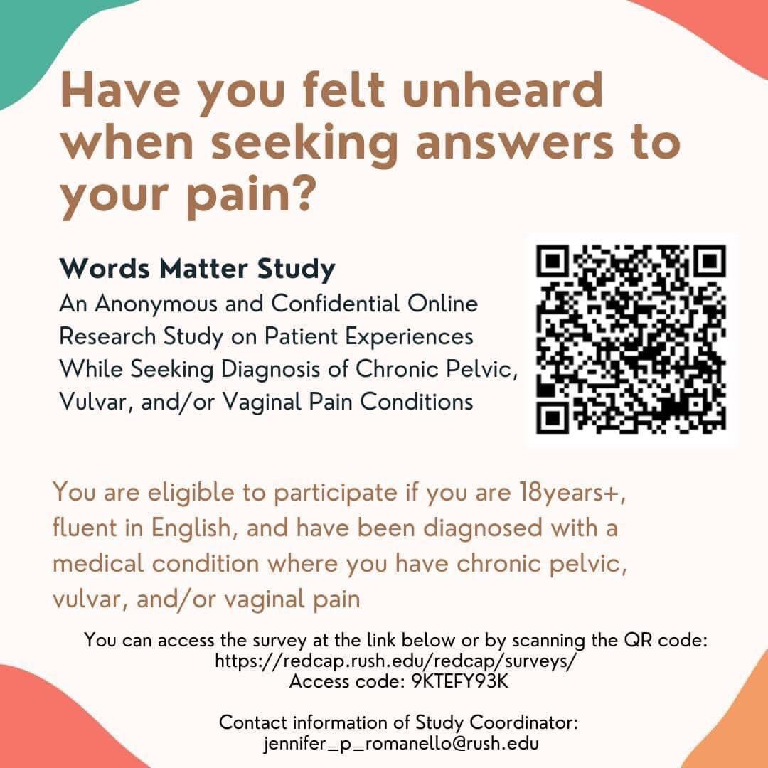 WomenChronic's tweet photo. “Hi all! 
It is the last days to participate in this research survey (closes April 11). Share your experiences with providers along your journey so we can make the problems more known. 

Link: https://t.co/WdNthbs7mP 
Access code: 9KTEFY93K https://t.co/dMYQ6DEoDb