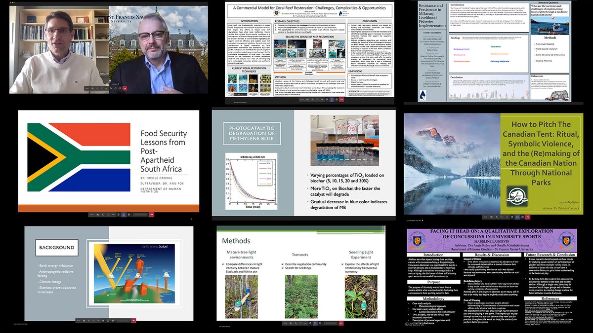 A broad range of research—from a light activated approach to water purification to COVID-19 denial among university students—was showcased on April 7th as 70 #StFX students participated in the annual Student Research Day stfx.ca/about/news/res…