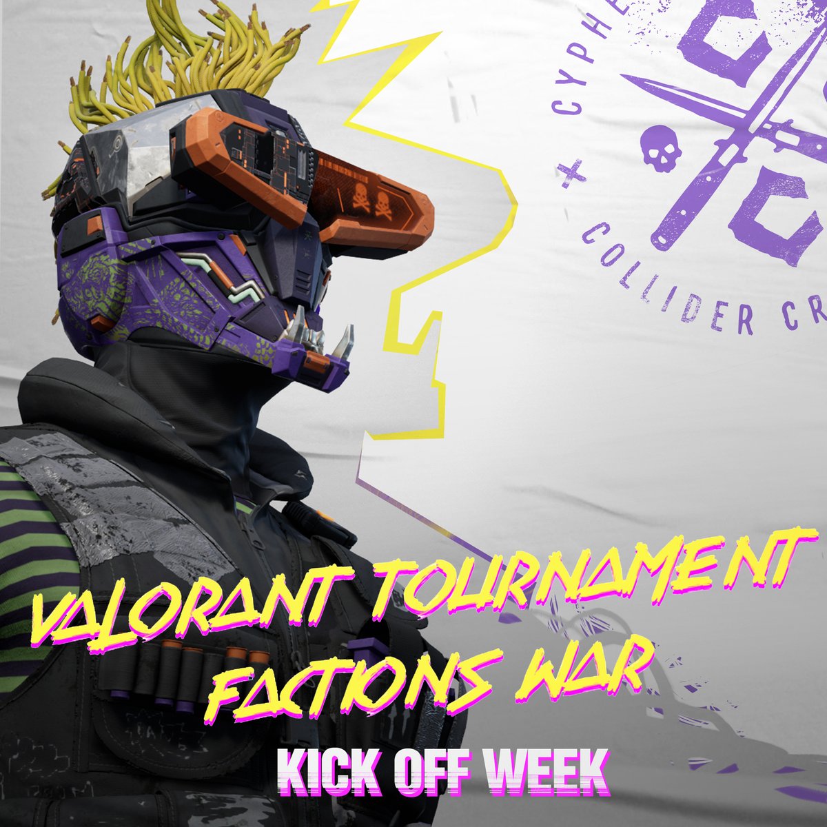 VALORANT MATCH ON TWITCH ⚔

Come watch our Cypher Factions as they clash on the VALORANT Battlefield. 

Who will come out victorious?

👉WHEN: now!
👉WHERE: twitch.tv/collidercraftw…

Ps: There might be some discord invites at the end 👀

#cypherfactions