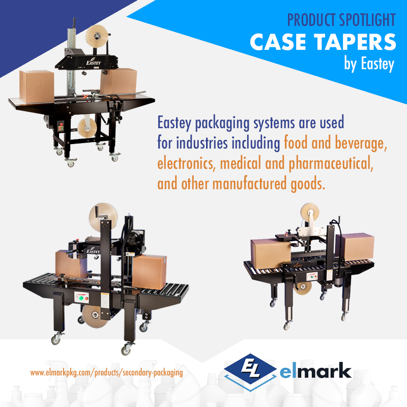 ElmarkPackaging's tweet photo. Once your product is filled & labeled, how do you plan to get it ready for shipping? Don't let your #secondarypackaging needs be an afterthought. We offer a range of products, like Case Tapers, from our friends at @EasteySM. https://t.co/N2OdrHfkyp https://t.co/Uxc6mgSCqT
