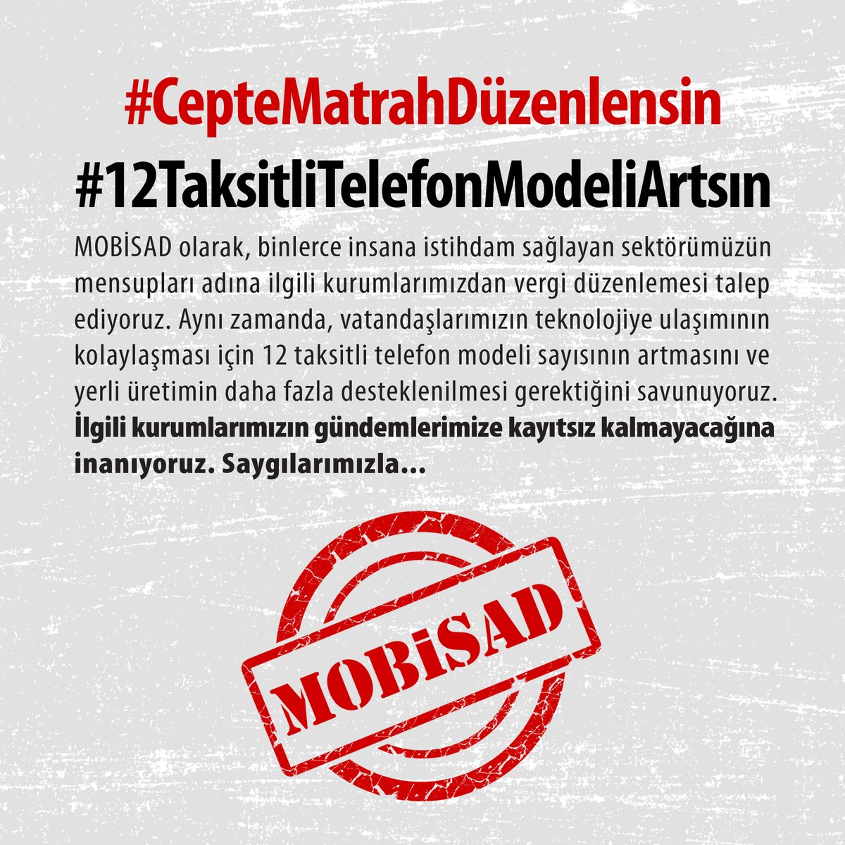 mobisadorg's tweet photo. #CepteMatrahDüzenlensin
#12TaksitliTelefonModeliArtsın  

@HMBakanligi @NureddinNebati @Cengizyavili @mahmutgurcan @BDDKResmi @gibsosyalmedya @mustafa_turnaci https://t.co/irJ2zfXPBr