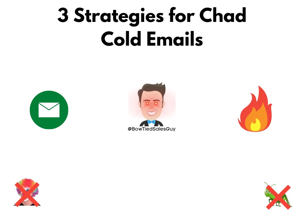 Alright as promised here is the thread

By the end you’re going to:

✅Learn 3 foolproof strategies to sending better cold emails
✅Get 2 new cold email templates 
🔎Learn from my analysis breakdown of one of the Chad emails 
🤡What a Clown cold email looks like