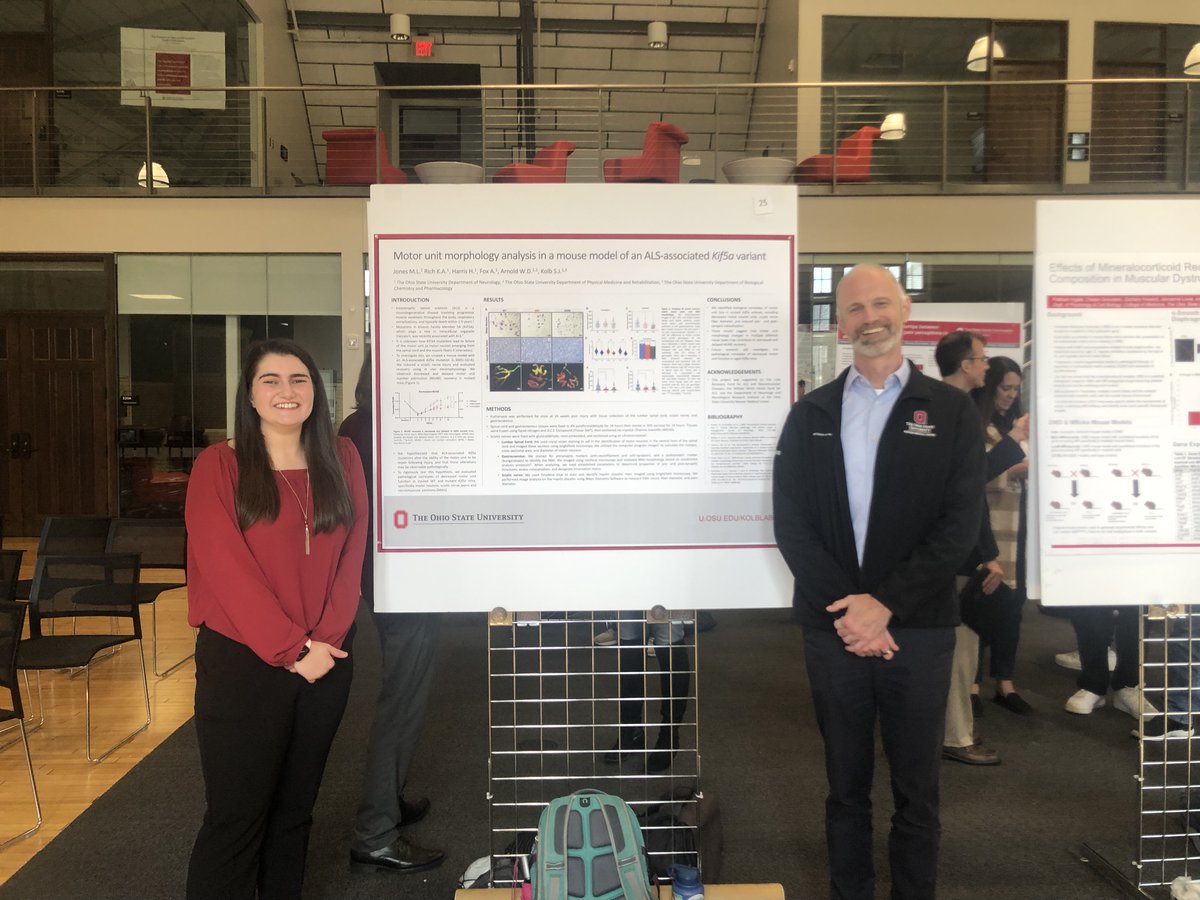 LabKolb's tweet image. Speaking of Kolb Lab undergraduates...! Great jobs by Pooja Kamath and Meredith Jones on their posters at the Ohio State Undergraduate Research Presentation last week!
