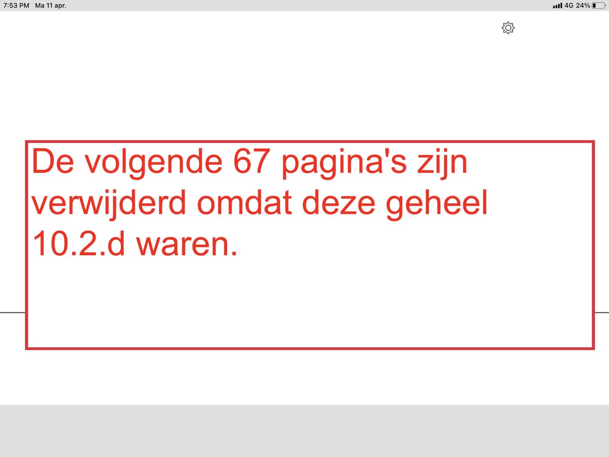 Nou hoe ging dat: een rapport voor de pers en Kamer sturen en toch verborgen houden? 

De belastingdienst kan dat hoor

Gewoon: 67 pagina’s achter elkaar weglaten

#rotinderechtsstaat