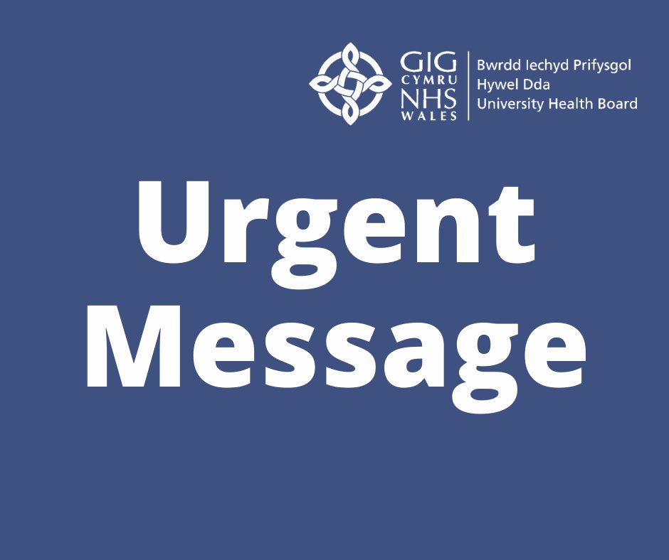 HywelDdaHB's tweet photo. PLEASE SHARE: Our NHS teams are still under significant pressure, particularly at Glangwili Hospital, Carmarthen. Please read and share the advice below, which could help you make decisions about the best health care for your urgent need 👇https://t.co/W8L1zURBM8 https://t.co/Y0XuJ9RgoK