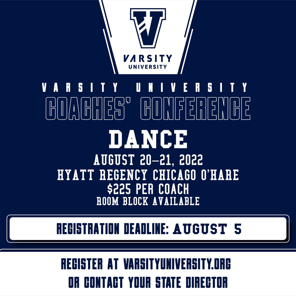 USADanceProgram's tweet image. Calling all Dance Coaches! Varsity University is hosting a conference in Chicago to share the latest and greatest in coaching know-how for dance teams! Contact your State Director or visit the link in our bio to learn more and register!