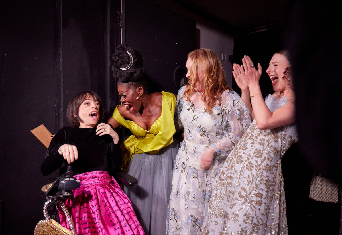 Thank you <a href="/guardian/">The Guardian</a> for capturing this incredibly special moment of sisterhood backstage last night <a href="/OlivierAwards/">Olivier Awards</a> - It's rare that nominees can squeeze and hold onto each other as an award gets announced. 

To echo <a href="/thelizcarr/">Liz "blue tick" Carr</a>'s speech- 'here's to more accessible ceremonies'✌️