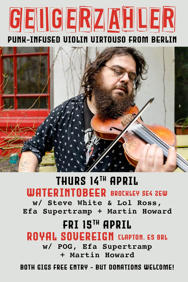 Efa_Twm's tweet photo. Come check out the amazing @PGeigerzaehler at one of his London shows this week! I'll be supporting at both - free entry but donations welcome as he's coming from Berlin! He will also be performing with us at @Chwalaw_Music's first gig on Saturday night at CRUX AV. https://t.co/FvwWVk2EP1