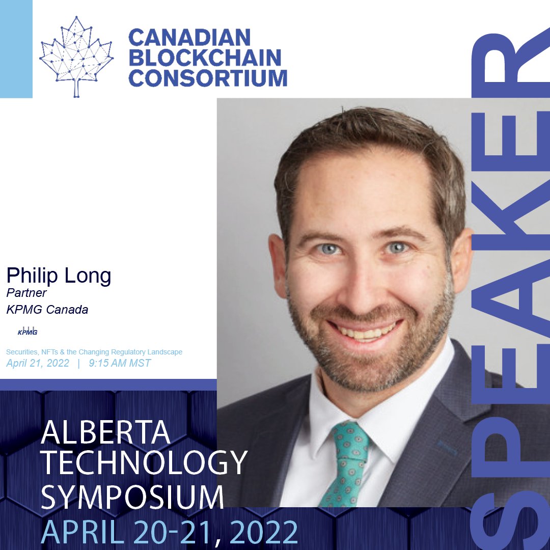 Bitcoin_CBC's tweet photo. Today's Alberta Technology Symposium Speaker Spotlight is Phillip Long. Partner @KPMG_Canada Law.
#AlbertaTechSymposium brings our innovative experts and companies together to showcase our evolving future.
Join us on April 20-21 - https://t.co/6rC9sZsygo https://t.co/bKbFHdRQ2F
