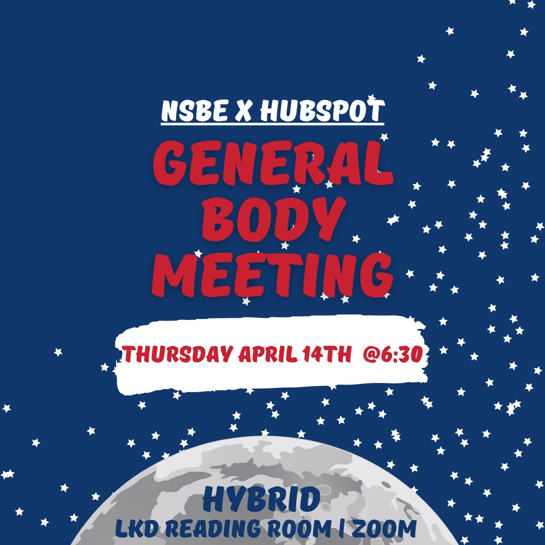 Join us this Thursday for our general body meeting with <a href="/HubSpot/">HubSpot</a>! We will be holding elections during this time so be sure to come out, listen to each candidate, and vote! ☑️

If you haven’t already applied for our E-Board, apply using the link under member involvement in our bio
