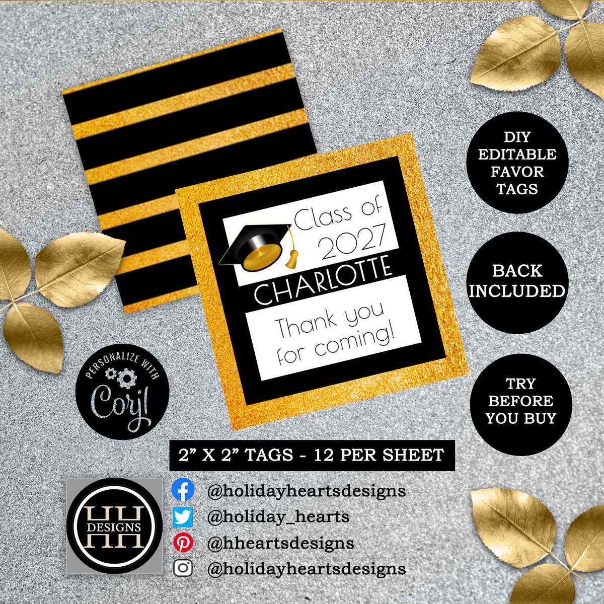 Holiday_Hearts's tweet photo. Faux Gold Glitter Class of 2022 Graduation Printable Party Favor Tags | by HolidayHeartsDesigns https://t.co/AfPRNQ8hEY via @Etsy #graduationfavors #gradfavors #classof2022 #favortags #favorstickers #diy #printables https://t.co/5d467XhnZx