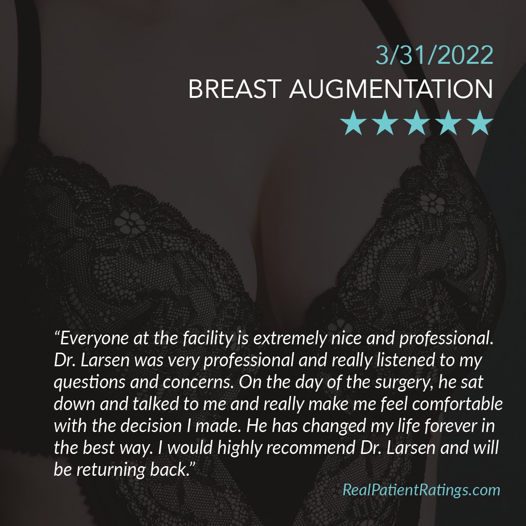 We love our patients! And we are thankful that they appreciate us too. We are here to make you feel safe, comfortable, happy &amp; confident in your decision to choose Dr. Larsen at Buckhead Plastic Surgery for your personal &amp; special life changing procedures. ⭐⭐⭐⭐⭐