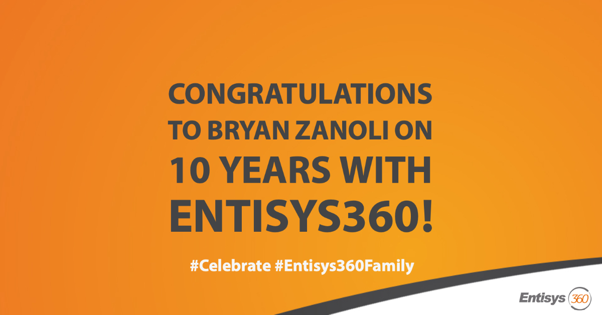 e360_solutions's tweet photo. 🎉 Congrats to @BryanZanoli! We are thrilled to be celebrating your 10 years of service with #Entisys360. Thank you for the many contributions you have made to our success. We are grateful to have you as a valued member of the #Entisys360Family! https://t.co/GtrMyEgkph