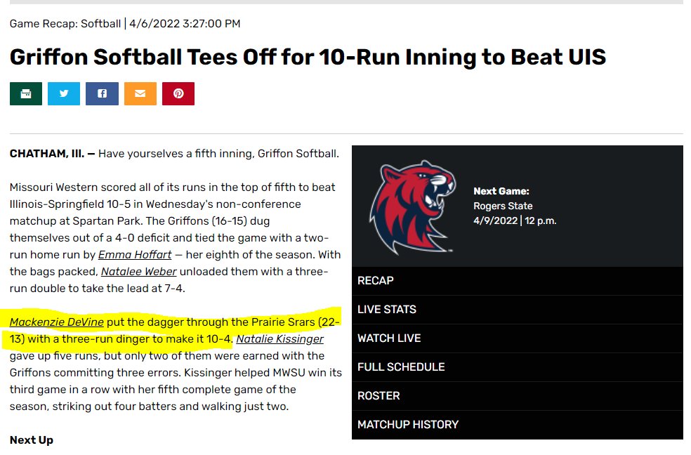 Go off <a href="/Mack_DeVine/">Mackenzie DeVine</a> Congratulations on your first collegiate Homerun! So proud of you and your grind! #threerundinger #proudcoach