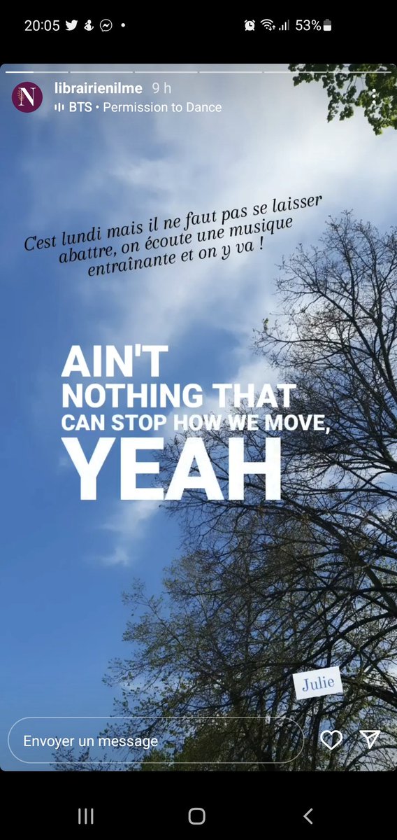 Sur insta, tous les matins on  vous partage une musique qu'on aime 😁