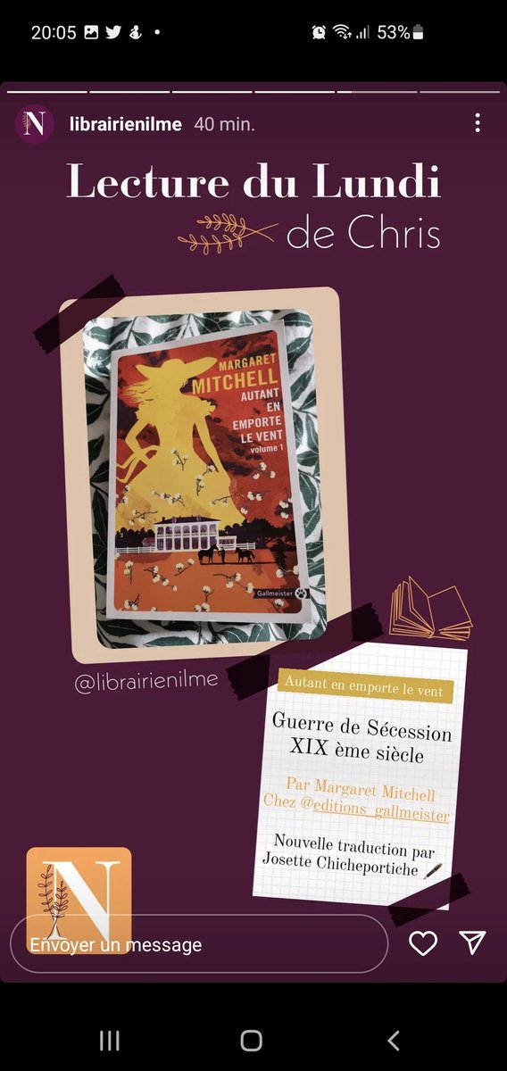 Tous les lundis, rdv sur insta pour connaître notre lecture du lundi 🔥