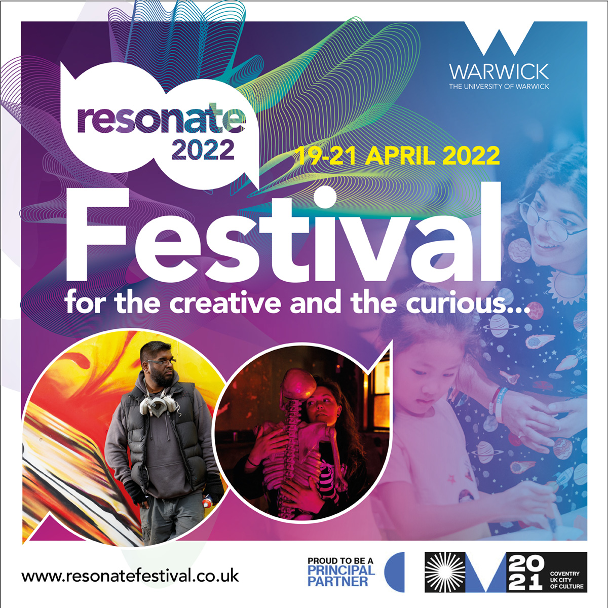 Free Event!  Join us for an hour of fabulous spoken word performances.
Make Some Noise - Exploding the Poet Voice
Tues 19 Apr 8-9pm
at The Oculus, CV4 7AL 
Click here for full info and to book: bit.ly/3ujXGYJ
@warwickengages @warwickuni @coventry2021
#ResonateFestival